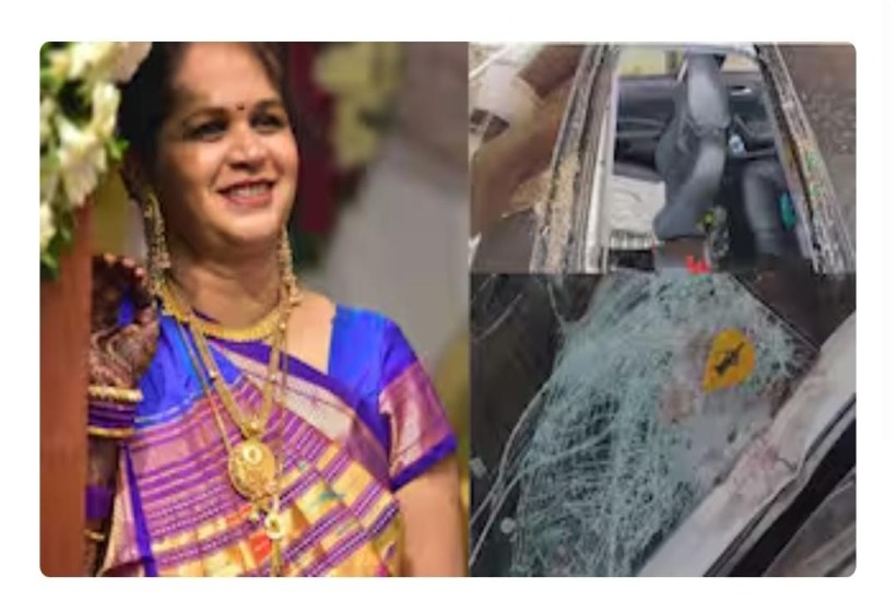 ताम्हिणी घाटात दरड कोसळली, कारचं सनरुफ फोडून दगड महिलेचा डोक्यात पडला, जागेवरच प्राण सोडले